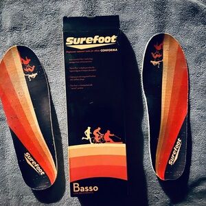 Surefoot Basso Insoles with Red and Orange Design